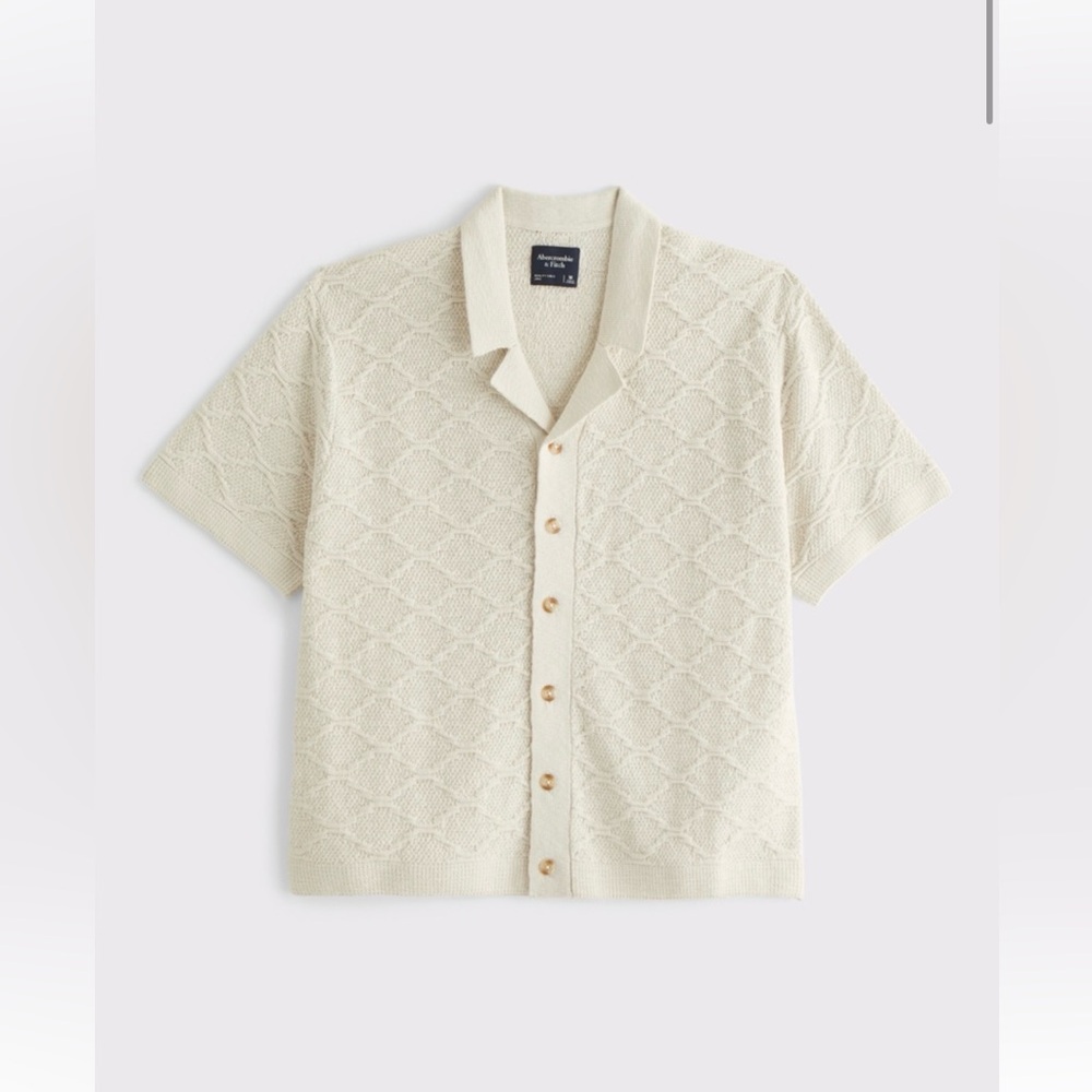 Abercromebie Crochet Button up shirt